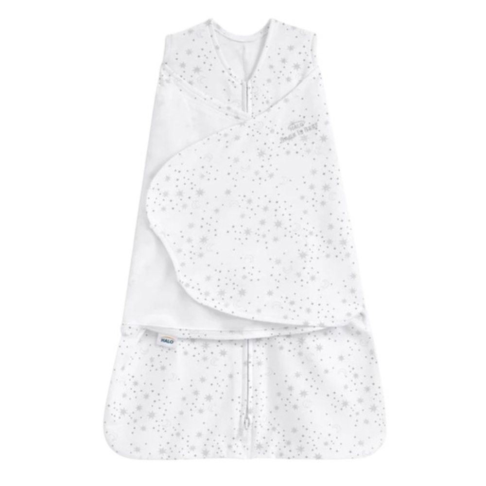 Halo SleepSack Swaddle Baby Stars Moon Pattern Size 0-3 Months